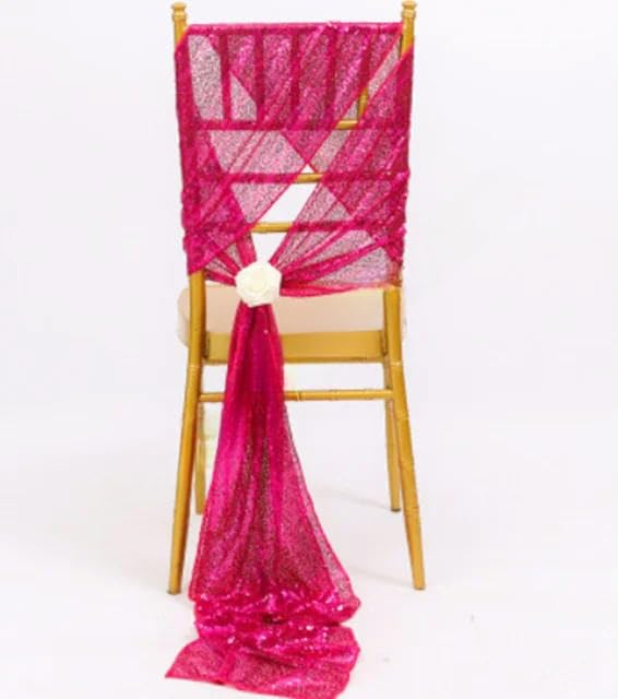 Ceintures de chaise à paillettes pour éclat de mariages et banquets festifs