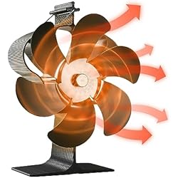 Ventilador Combi 6 Cuchillas Ventilador De Estufa De Madera, Ventilador De Horno Sin Electricidad, Ventilador De Chimenea Silenciosa, Ventilador De Calor para Chimenea