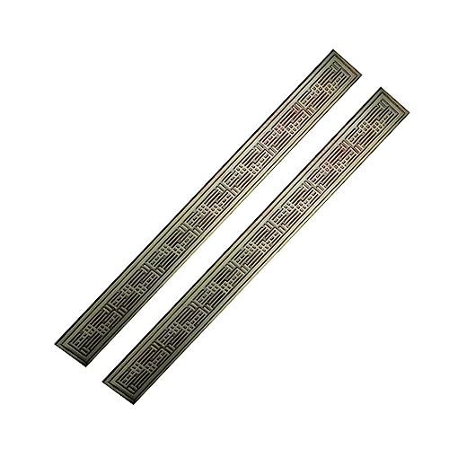 PGNEX彫刻ドアハンドル イミテーションブロンズ sドアハンドル クラシック木製ドア プッシュプル ドアハンドル(12 x 80 x 1500mm)