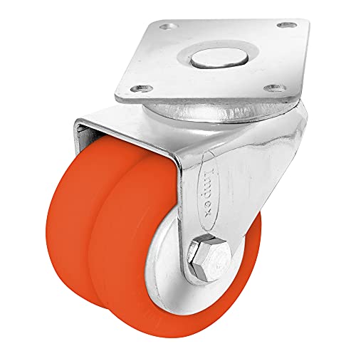 IMPEX Double Wheel Puff Castor - Heavy Duty 360 Degree Swive...