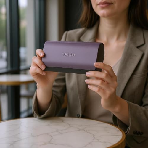 Image of opium 2 in 1 Sunglasses & Eyeglass Case | Dual Compartment Hard Shell Box for Men & Women | Protective Storage for Spectacles & Shades | Compact, Travel-Friendly Design
