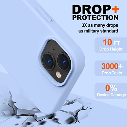 Image of MIDOS Back Cover Compatible with iPhone 14 Liquid Silicone Case Full Protection Shock Proof Back Cover for iPhone 14 (Sky Blue)