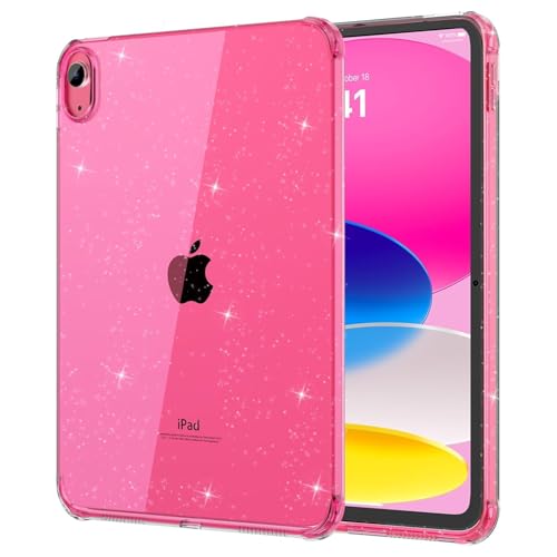 Image of MOCA Case for iPad 6th 5th Generation (iPad 9.7 inch, 2018 /2017), AIR 2 Impact Resistant, Slim, Lightweight Glitter Case (Pink, ipad 9.7 inch)
