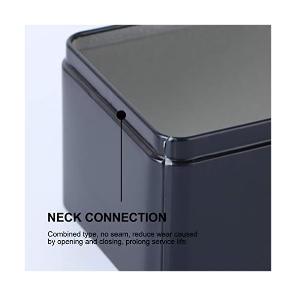 Cabilock Lata para galletas, caja de regalo, lata de metal, caja de almacenamiento, caja de metal, caja cuadrada, para… - Imagen 7