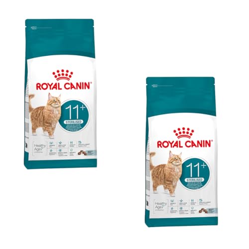Royal Canin Ageing Sterilised 11+ | Pack Double | 2 x 400 g | Croquettes pour Chats stérilisés à partir de 11 Ans | Formule avec Le Complexe HealthyAge7™...