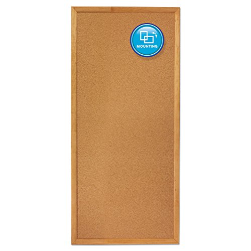 Image of Quartet Cork Bulletin Board, 1' x 3', Oak Finish Frame (300)