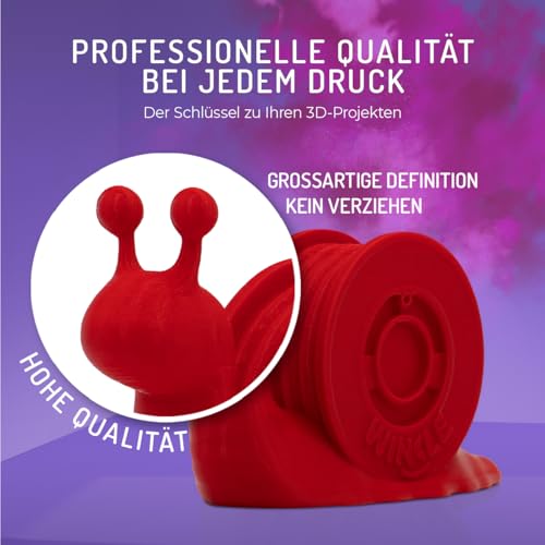 WINKLE PLA HD Filament 1.75mm Ebenholz Braun, 300g Spule, 3D Drucker Filament Kompatibel mit FDM Druckern, 3D-Druckmaterialien, Maßgenauigkeit +/- 0.05mm, Bioabbaubar Leicht zu Bedrucken – Bild 3