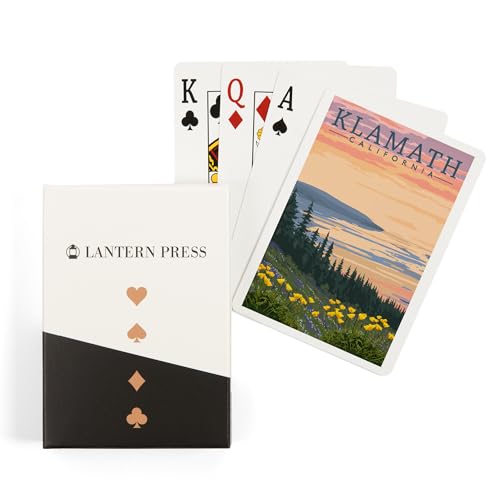 Lantern Press Klamath, California, Juego de 52 Cartas Poker