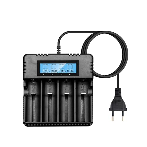 4 Slot Smart Charger For Recharge Li-ion Battery 26650 1865 17670 18490 - Foto 8