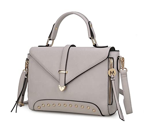 MKF Collection Bolsa tiracolo feminina, bolsa de ombro de designer de couro vegano da Mia K, Angela Gray, Medium