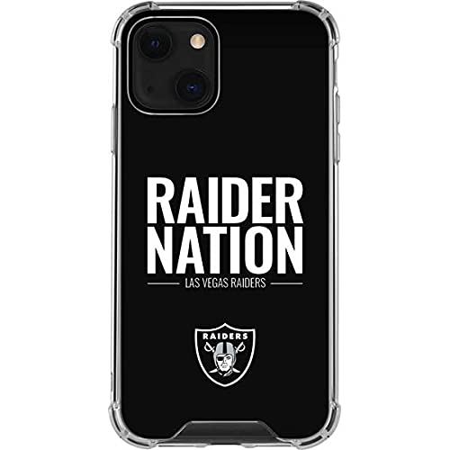 Skinit Clear Phone Case Compatible with iPhone 13 - Officially Licensed NFL Las Vegas Raiders Team Motto Design