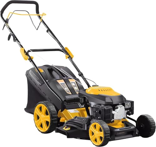 Nemura Tondeuse Thermique 146cm3, Mulching, Coupe 7 Hauteurs