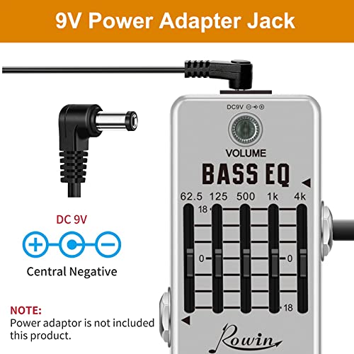 Rowin – Pédale d’égaliseur de basse 5 bandes pour basse électrique True Bypass LEF-317B - Les Beatles, Paul McCartney, John Lennon, RIngo Starr, George Harrison Rowin – Pédale d'égaliseur de basse 5 bandes pour basse électrique True Bypass LEF-317B – Image 6