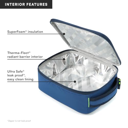 Image of Titan by Arctic Zone Fridge Cold Lunch Box with 2 Gel Ice Packs, Small Insulated Cooler Bag with Leak Proof Lining for School and Work, Nightfall
