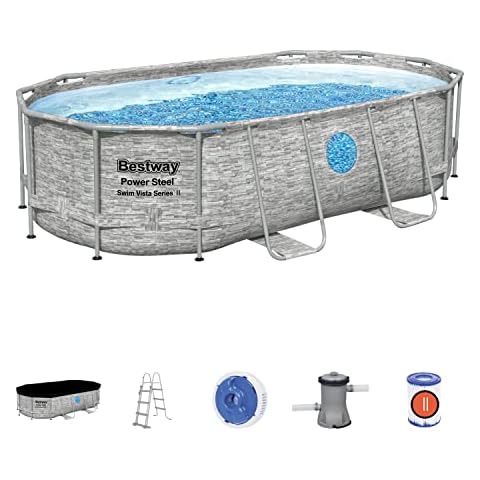 Bestway Oval Pool Set, 14' x 8'2" x 39.5" Cover