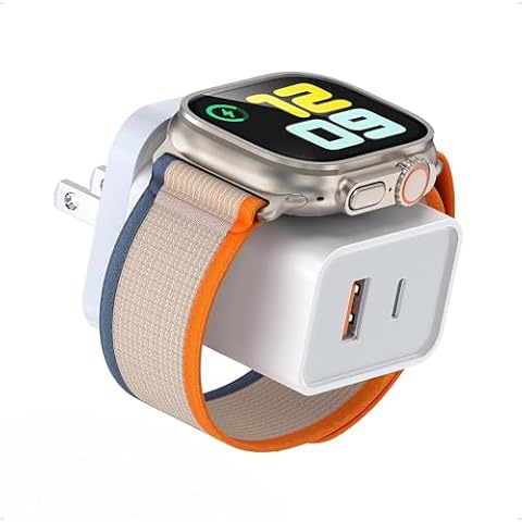 20W for Apple Watch Charger, Multiport PD Fast Charger Block Brick Cube, USB C Wall Power Adapter iPhone 11/12/13/14/15/Pro Max, XS/XR/X, Ipad Pro, for Samsung Galaxy & More (White) Cover