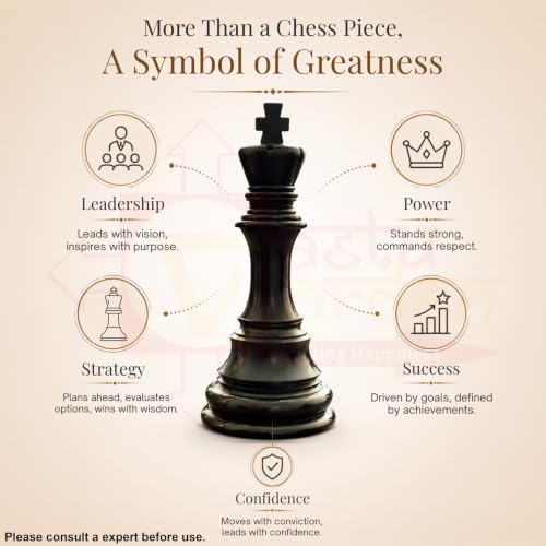 Image of Chess King Statue | Height -15 Inch | Resin Decorative Chess Piece for Home & Office Decor | Symbol of Leadership & Strategy | Black Resin Finish