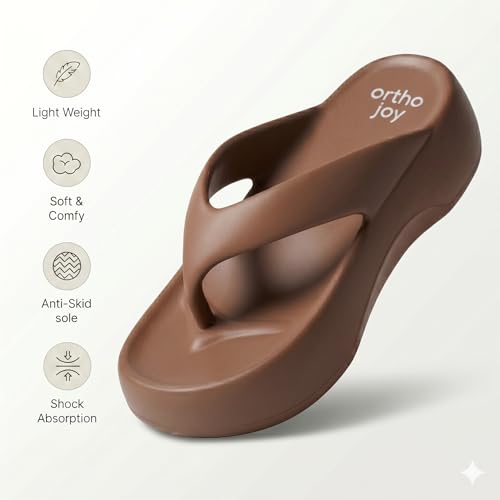 Image of ORTHO JOY Orthopedic Slippers for Women | Soft Cushioned EVA Flip Flops with Arch & Heel Support | Lightweight Anti-Slip Comfort Footwear for Daily Wear, Indoor & Outdoor