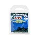 American Fishing Wire Single Barrel Crimp Sleeves, Black Color, Size 0, 0.025 -Inch Inside Diameter, 100-Pieces
