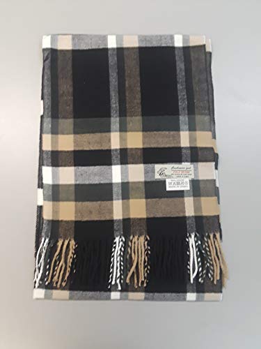 Elegant Classic Accessory Cashmere Soft Feel Wrap Scarf in Rich Plaids 12”x72” Fringe Unisex2