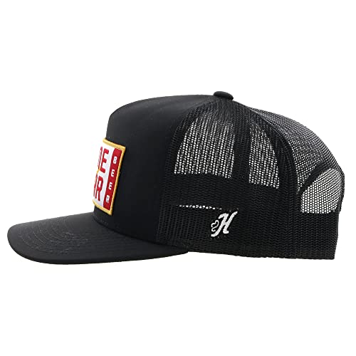Image of HOOEY Lone Star Beer Patch Trucker Hat for Men, Adjustable Snapback Mesh Baseball Cap, 5-Panel Western Work Hat