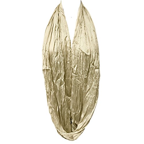 Wrapables Lightweight Silky Soft Infinity Loop Scarf, Cream2