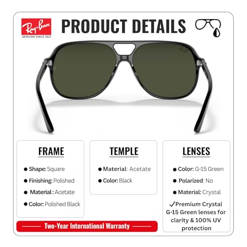 Image of Ray-Ban RB2198 BILL Square Shaped Sunglasses for Men & Women with Official RAYBAN Eyewear Kit