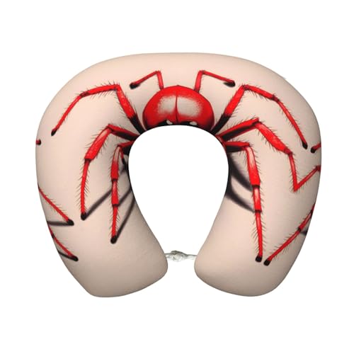 Almohada de espuma viscoelástica para viaje rojo pequeño miniatura 1