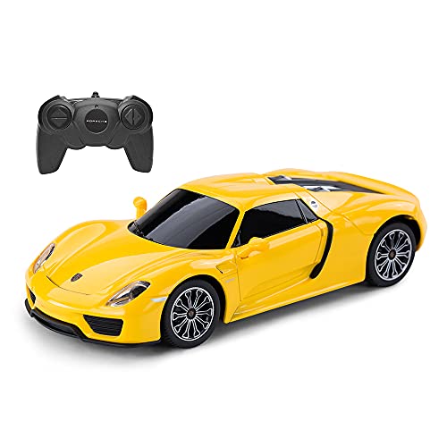 1/24 Scale Porsche 918 Spyder Remote Control Toy Car for Kids Yellow from RASTAR