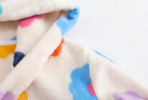 Kids Hooded Bathrobe Girls Soft Plush Hooded Flannel Pajamas Sleepwear Boys Spa Robe4