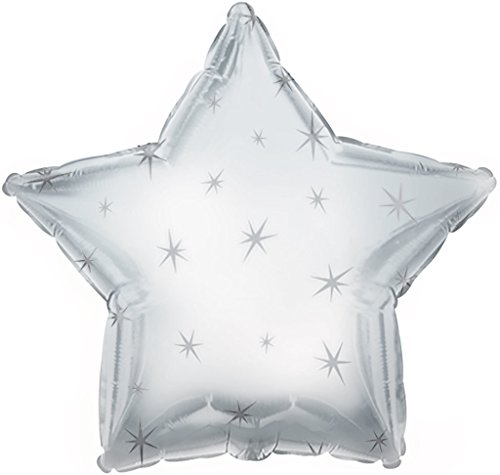 Creative Converting CTI Mylar Balloons, Sparkle Star, 17", Silver