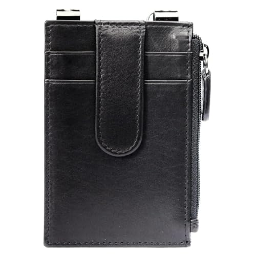 Image of RFID Blocking Boot Wallet with Security Chain & Zipper Lock - Genuine Leather Wallets for Men, Travel Wallets Women, Minimalist Leather Card Holder