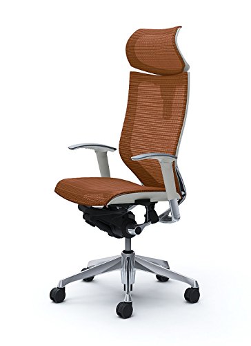 オカムラ オフィスチェア バロン 可動ヘッドレスト 可動肘 座メッシュ ブラウン CP81AW-FEH8