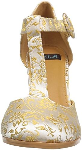 N.Y.L.A. Women's Olybillie Dress Pump, Gold Brocade, 10 M US | Image 1