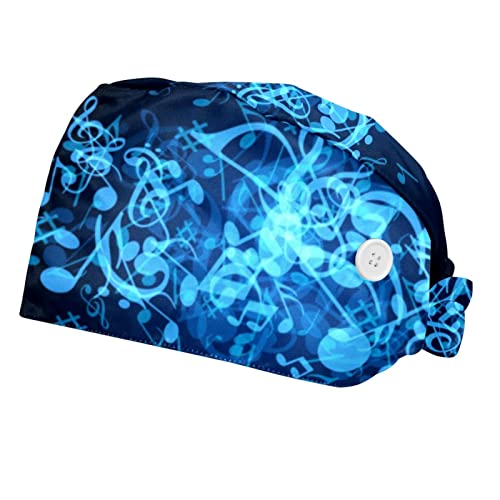 Casquettes de travail ajustables bleues pour la cuisine et les soins