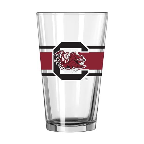 Image of Logo Brands NCAA 16 oz Pint Glass - Durable Glass With Bold Team Color- Chip-Resistant Rim Drinkware For Fans, Tailgates, Home Bars & Everyday Use
