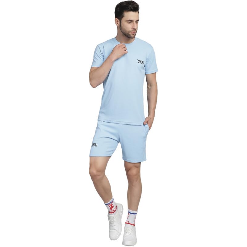 mack jonney Solid Polyester Lycra Half sleeves Co-ord Set Trackuit For Men-P-MACK52814-picture-30