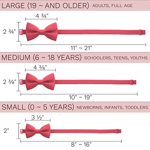 Image of Bow Tie House Mens Bowties Pre-tied Shape Clip on Bowtie Solid Men Formal Wear for kids, baby boys, toddler any age bow ties