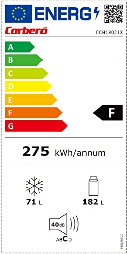 Corbero-CCH18021X-Combis-185×60-No-Frost-Dimensiones-181-x-545-x-596-Capacidad-253-L-No-Frost-Color-Inox-Eficiencia-Energetica-F