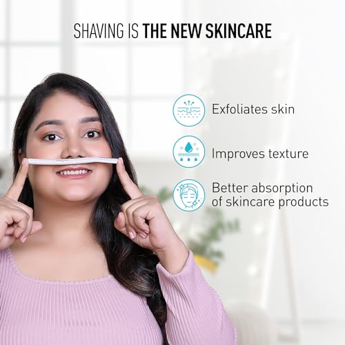 Image of Sirona Reusable Blink & Glow Face Razor for Women - Pack of 2 | Painless Facial Hair Removal | Eyebrow Shaper, Upper Lip, Forehead, Peach Fuzz, Chin, Sideburns & Dermaplaning Tool