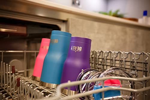 Image of Beast 30 oz Tumbler Stainless Steel Insulated Coffee Cup with Lid, 2 Straws, Brush & Gift Box (30 oz, Deep Purple)
