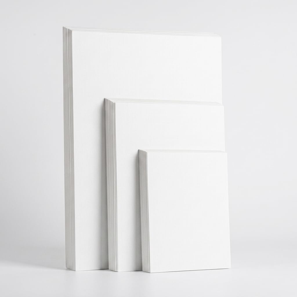 SiaBiced Carta Acquerello e Pittura a Olio, Cartoncino Strutturato Bianco per Disegno Artistico, Ideale per Blocco Acquerello e Album da Disegno, Carta da pittura a olio Aowen 4K