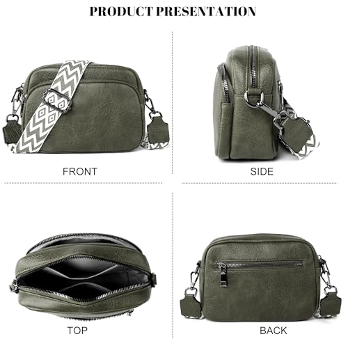 Image of TANTOMI Small Crossbody Bag for Women, Vegan Leather Shoulder Bags for Women, Travel Purse with Adjustable Shoulder Strap
