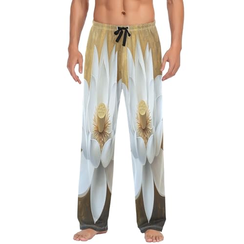 Pantalon de pyjama pour homme avec cordon vêtement de nuit XXL ample à poches