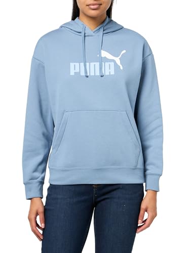 Image of PUMA Womens Essentials Logo Hoodie Casual Outerwear Casual Hoodie - Grey