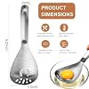 Multifunctional 5-in-1 Cooking Spoon, 18/8 304 Stainless Steel Kitchen Tool for Potato Masher, Egg Separator, Bottle Opener and Mixing Stirrer #1