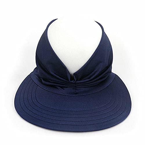 None-Brand-Sun-Visor-Hats-for-Women-Wide-Brim-UV-Protection-Summer-Beach-Cap-Elasticity-Empty-Top-Cap