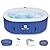 Inflatable 2 Person Hot Tub Outdoor, 100 Air Jets Portable Oval Spa with Built in Heater Pump, Blow Up Hottub for Relaxation, Table Tray, 2 Filters, Blue