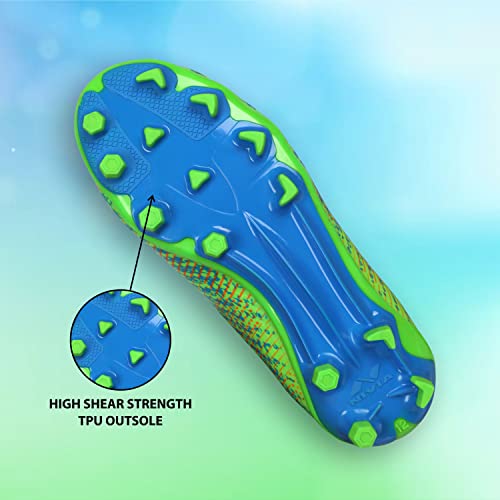 Image of Nivia Boys Encounter Kids Football StudNivia Kids Encounter 9.0 Orange-Royal Blue UK - 1