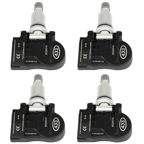 ROADFAR Système de surveillance de la pression des pneus programmé TPMS 433 MHz pour Chrysler Dodge 4 pièces